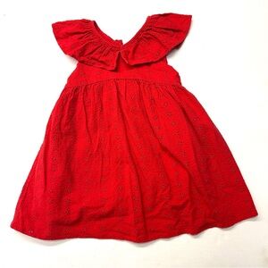 Next Direct Eyelet Red Ruffle Dress